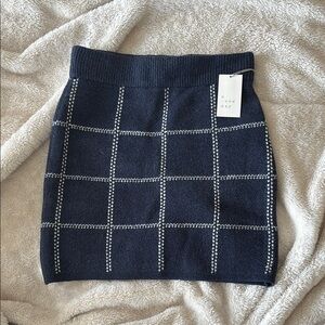 Target Blue and White Pencil Mini Skirt